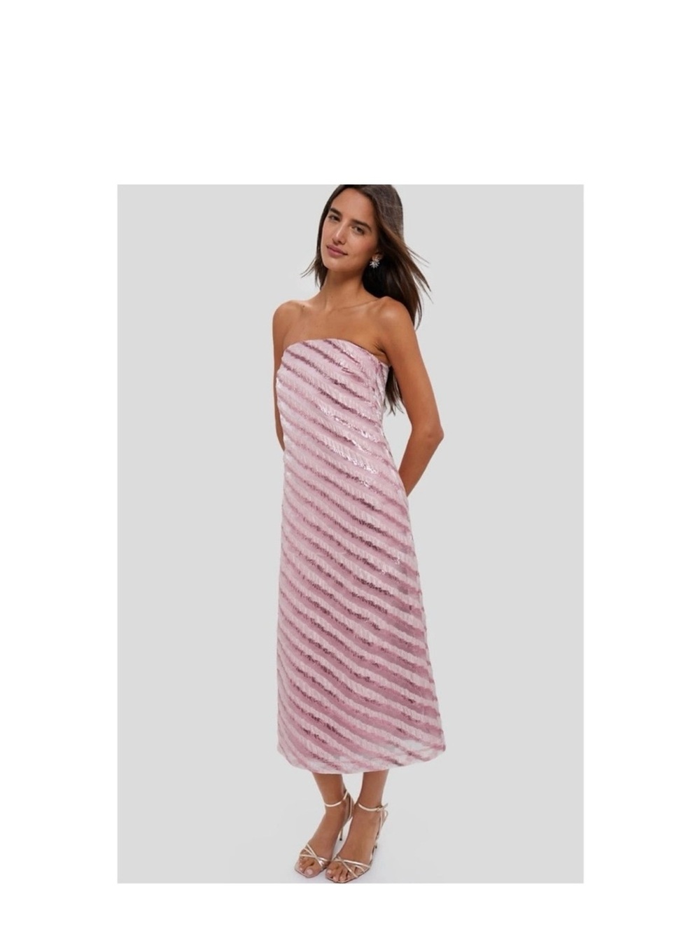 Hyacinth House pink strapless dress